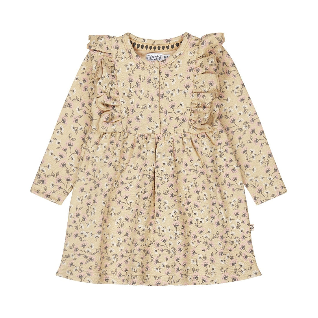 Ruffle Floral Dress - Sand