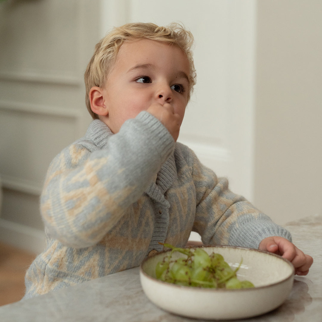Boy's Cardigan - Grey Knitted Patterns
