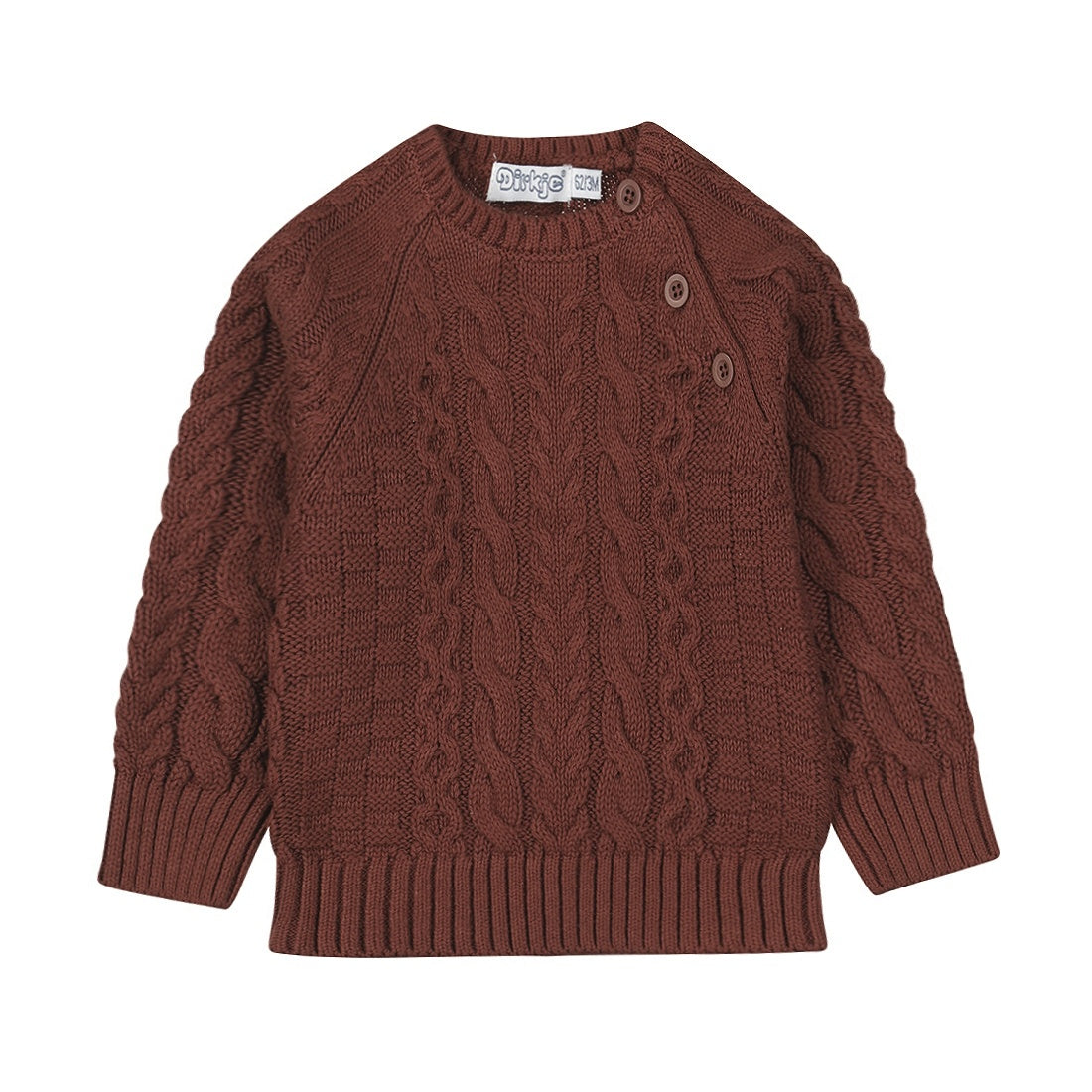 Knitted Crewneck Sweater - Brown