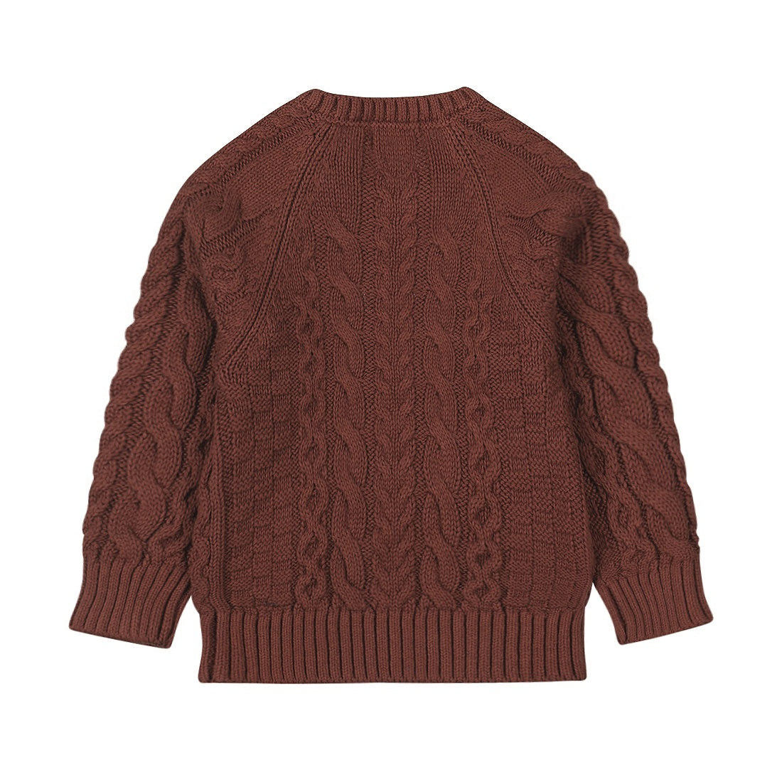 Knitted Crewneck Sweater - Brown