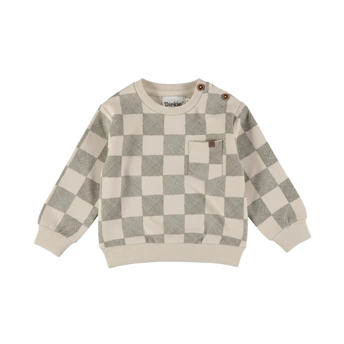 Boy's Loose Fit Checked Jumper - Off White