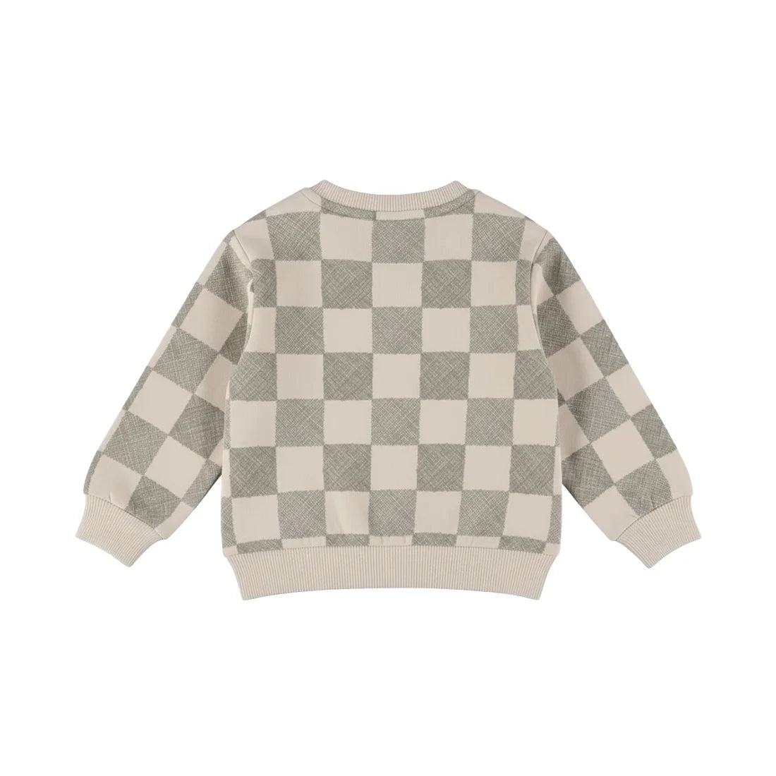 Boy's Loose Fit Checked Jumper - Off White