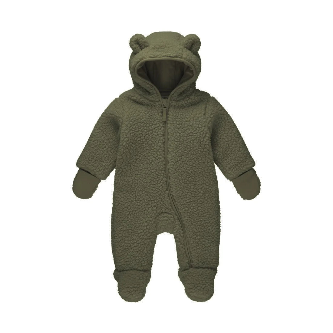 Baby Boy's Teddy Hooded Snowsuit - Green