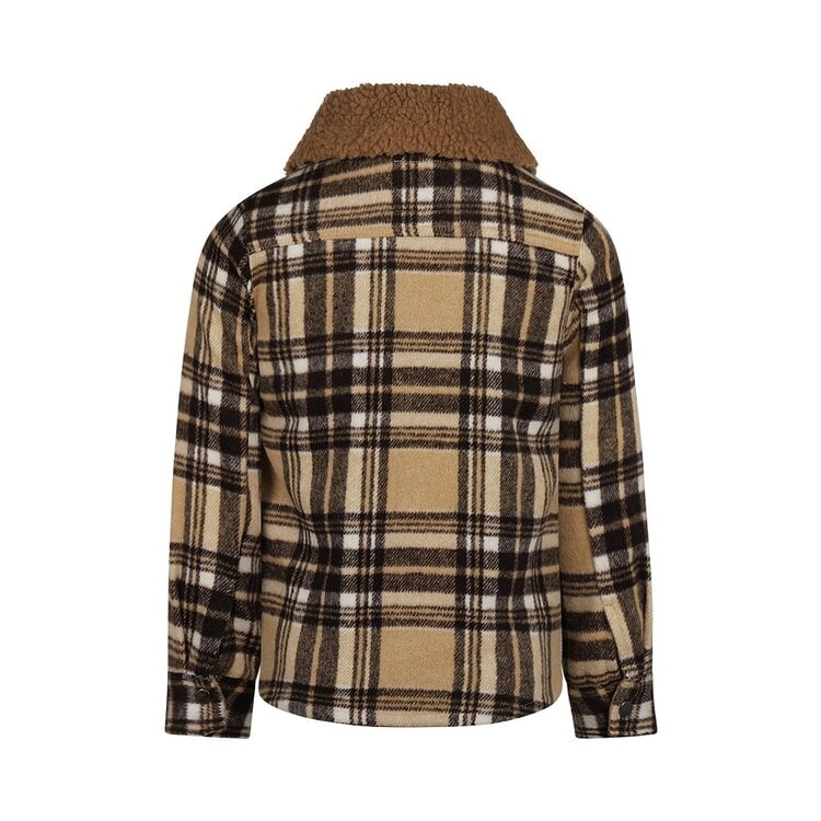 Teddy Plaid Jacket - Sand