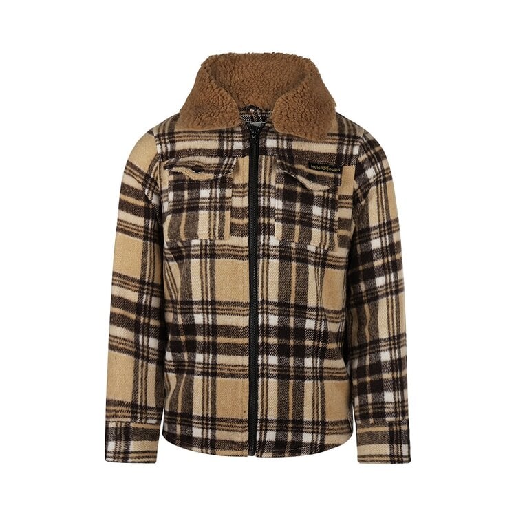 Teddy Plaid Jacket - Sand