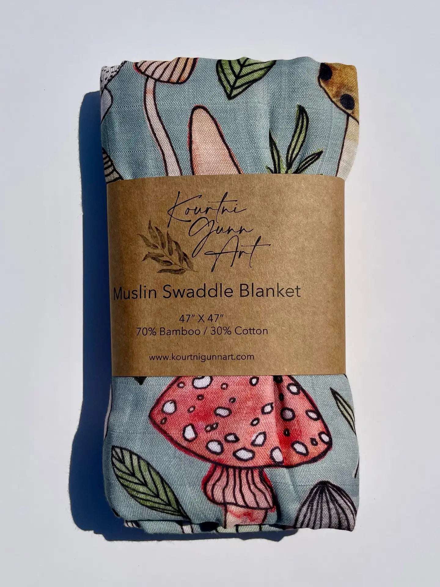 Swaddle blanket Mushroom - Kourtni Gunn Art