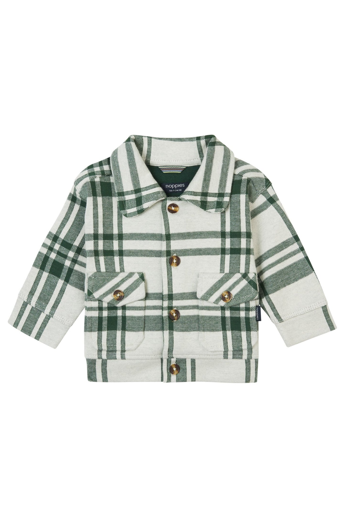 Grenade Knit Check Shacket - Garden Topiary