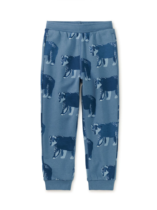 Going Places Toddler Joggers - Bushy Bear in Coronet Blue