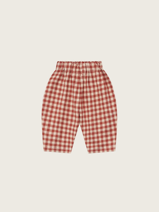 PAPRIKA GINGHAM CARROT PANTS