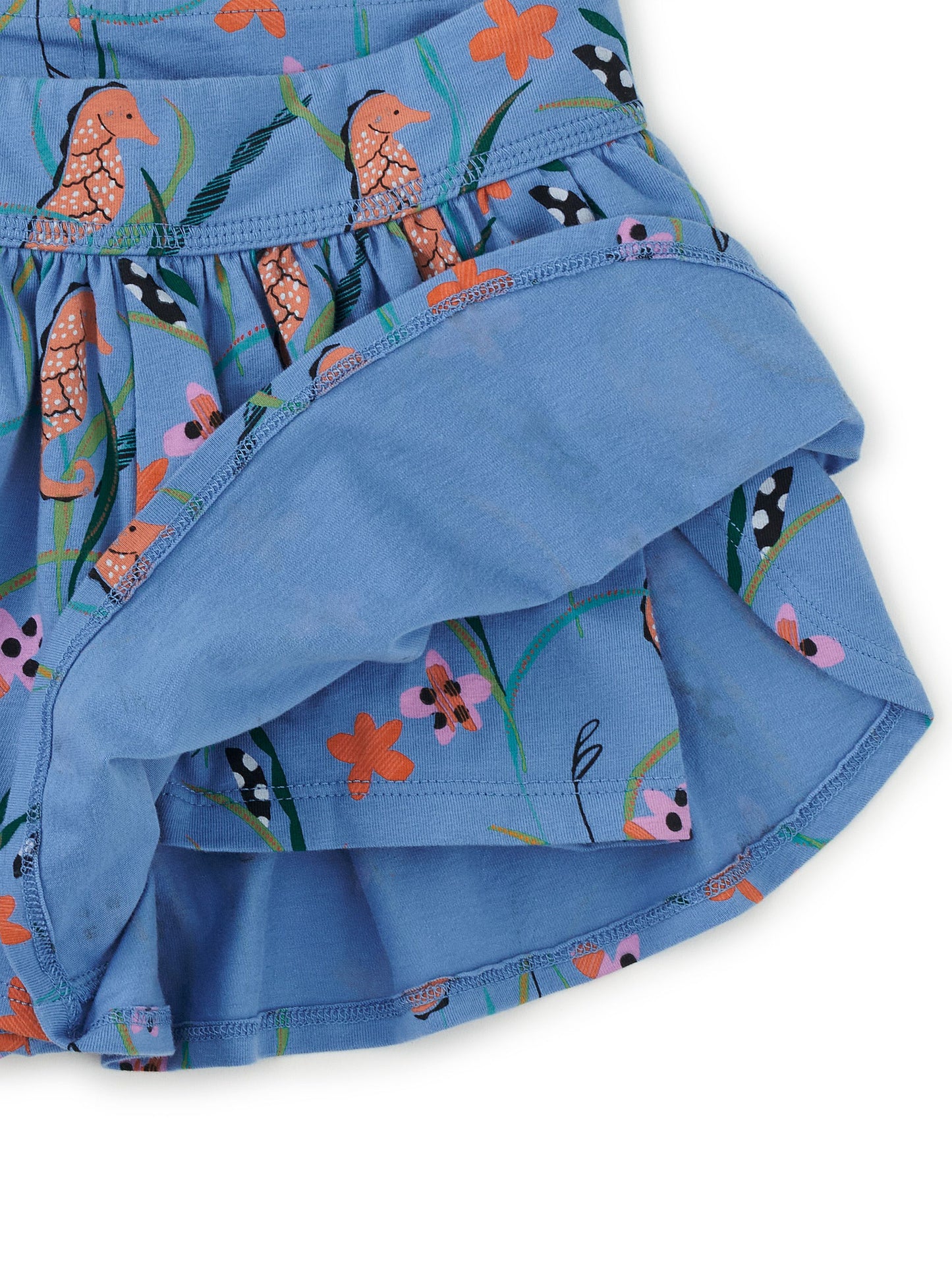 Sporty Petal Shorts - Seahorse Botanical