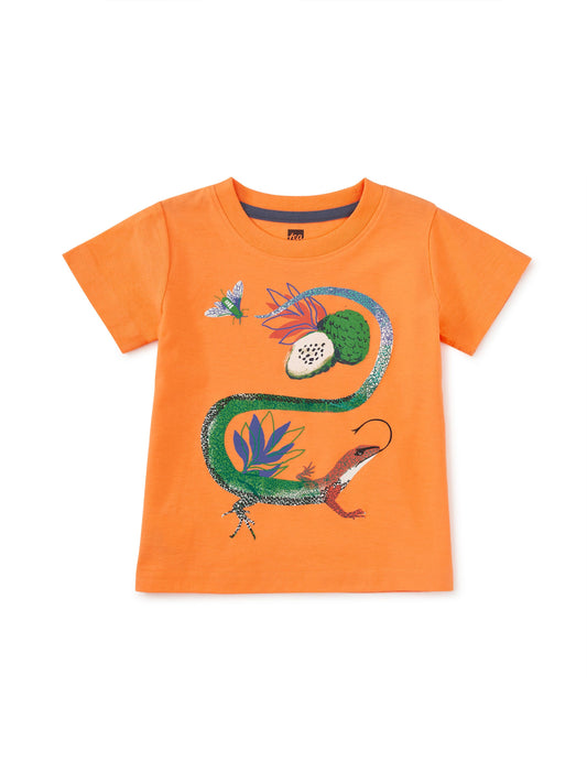 Lizard Lunch Graphic Baby Tee - Sunburst