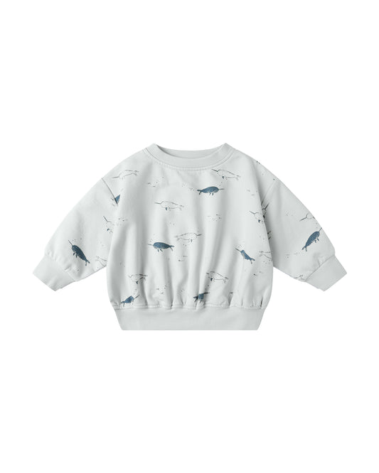 Relaxed Fleece Sweatshirt - Narwhals