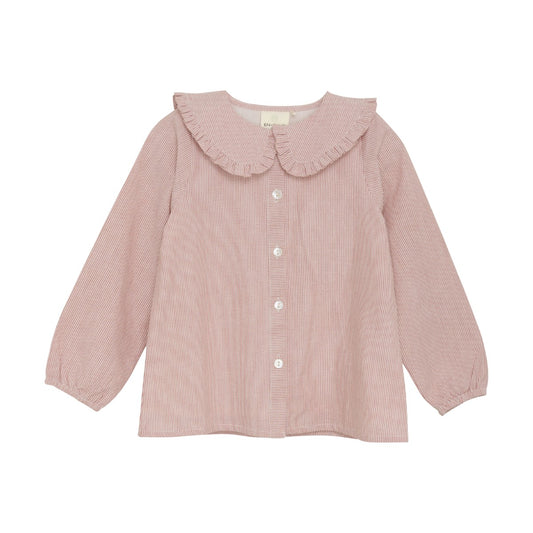 Woven Collared Shirt - Old Rose Stripes