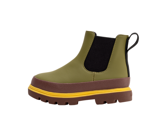 Kensington Chelsea Boot - Rookie Green + Brown + Wheat