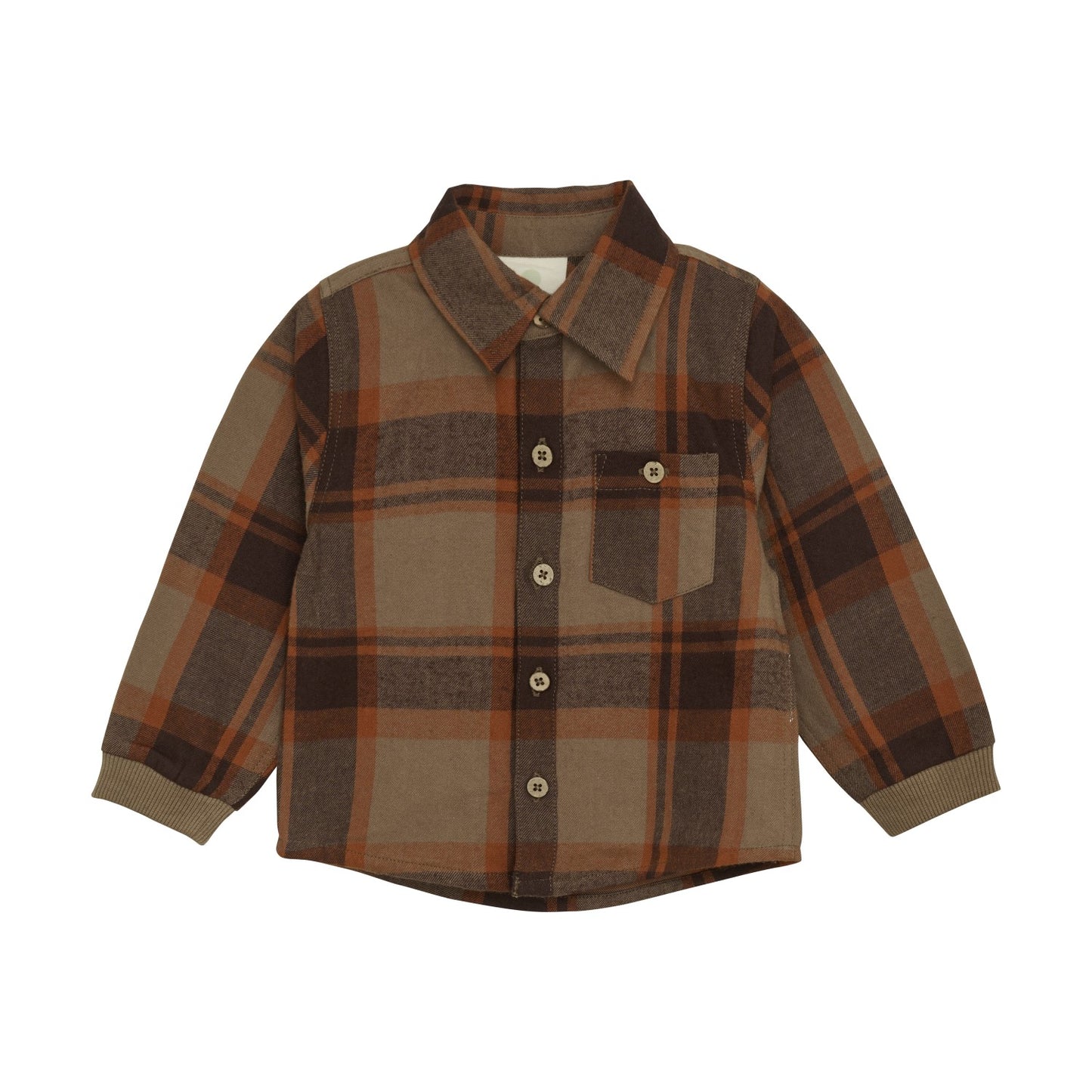 Long Sleeve Plaid Shirt - Pine Bark