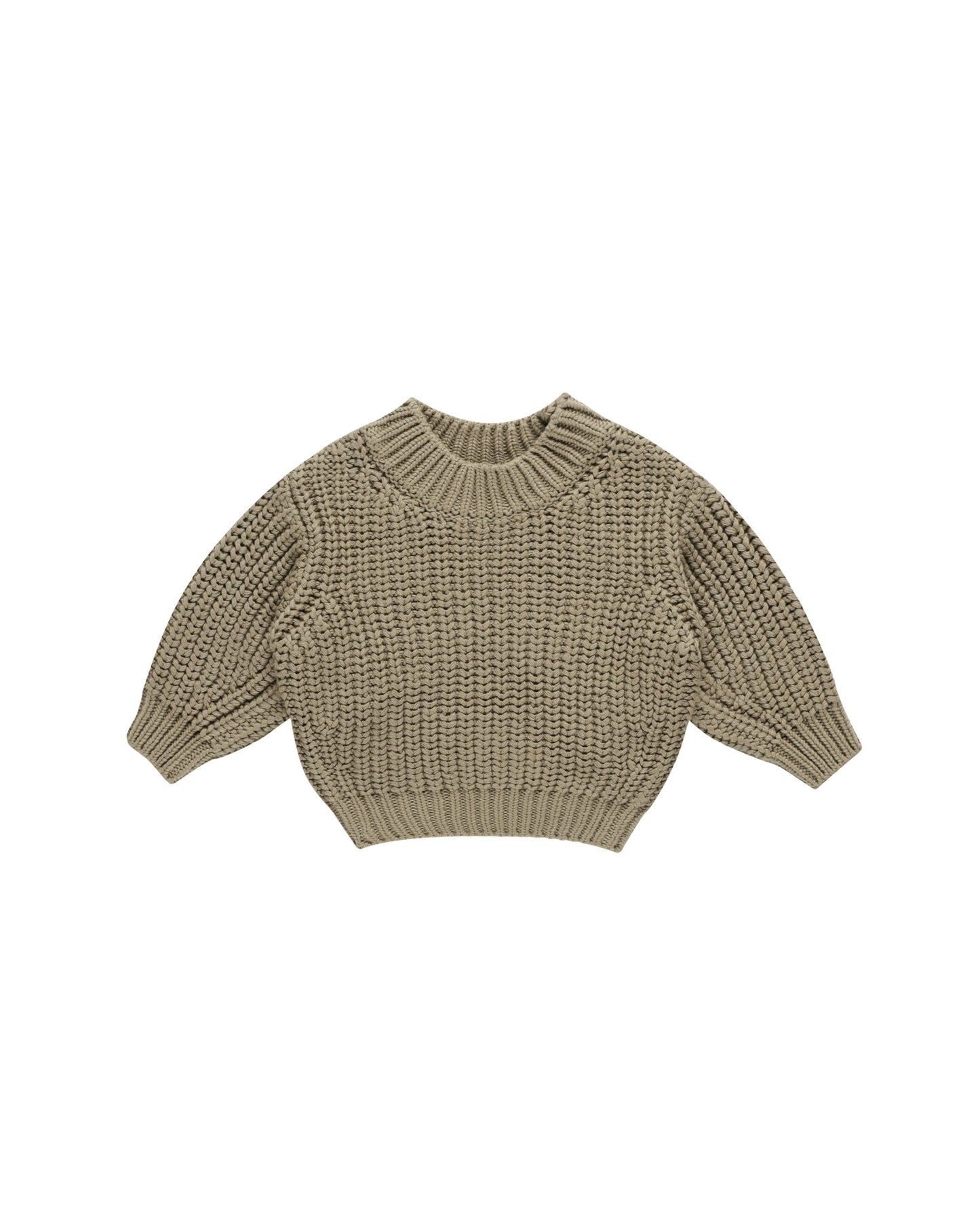 Chunky Knit Sweater - Olive