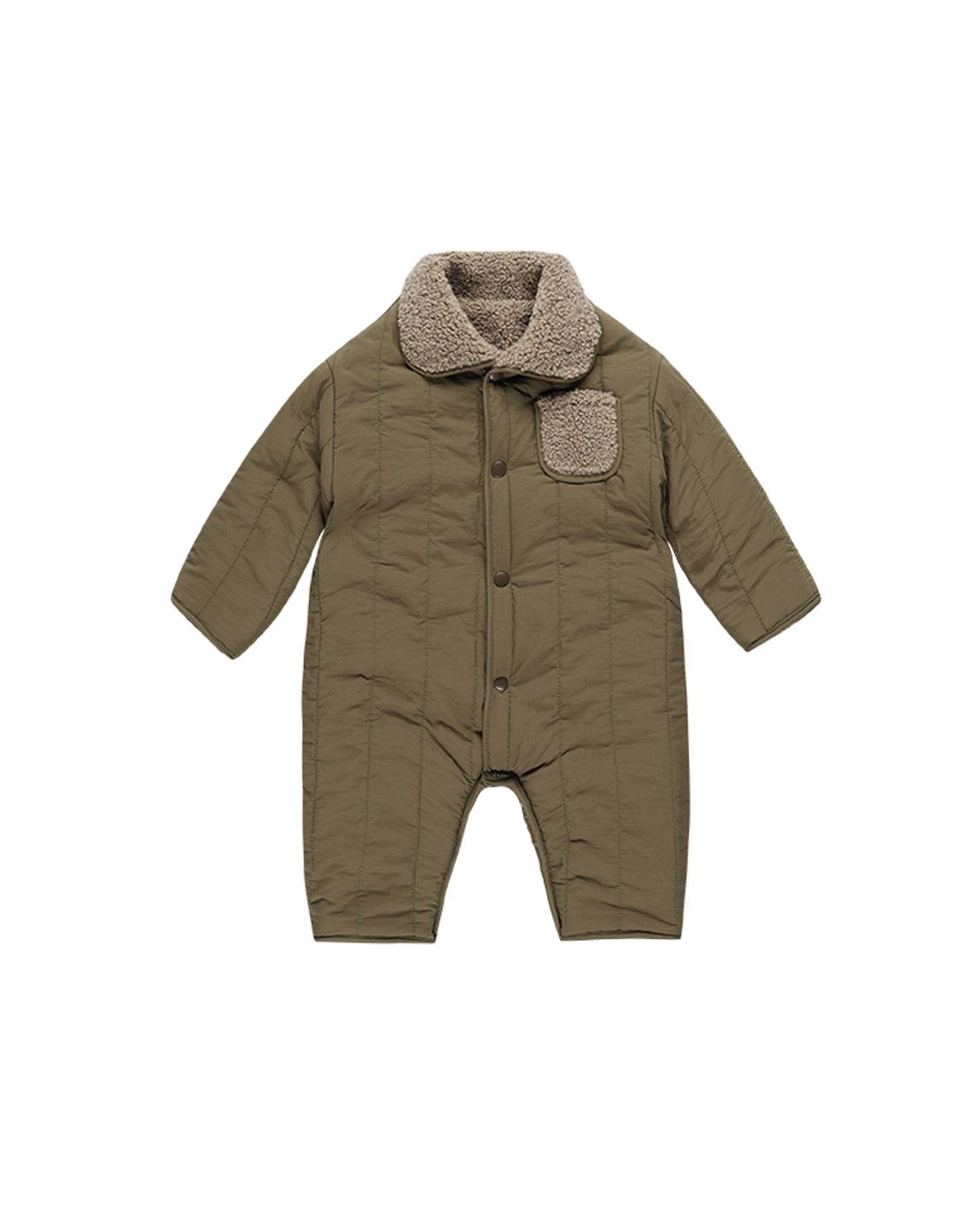 Shearling Jumpsuit - Olive