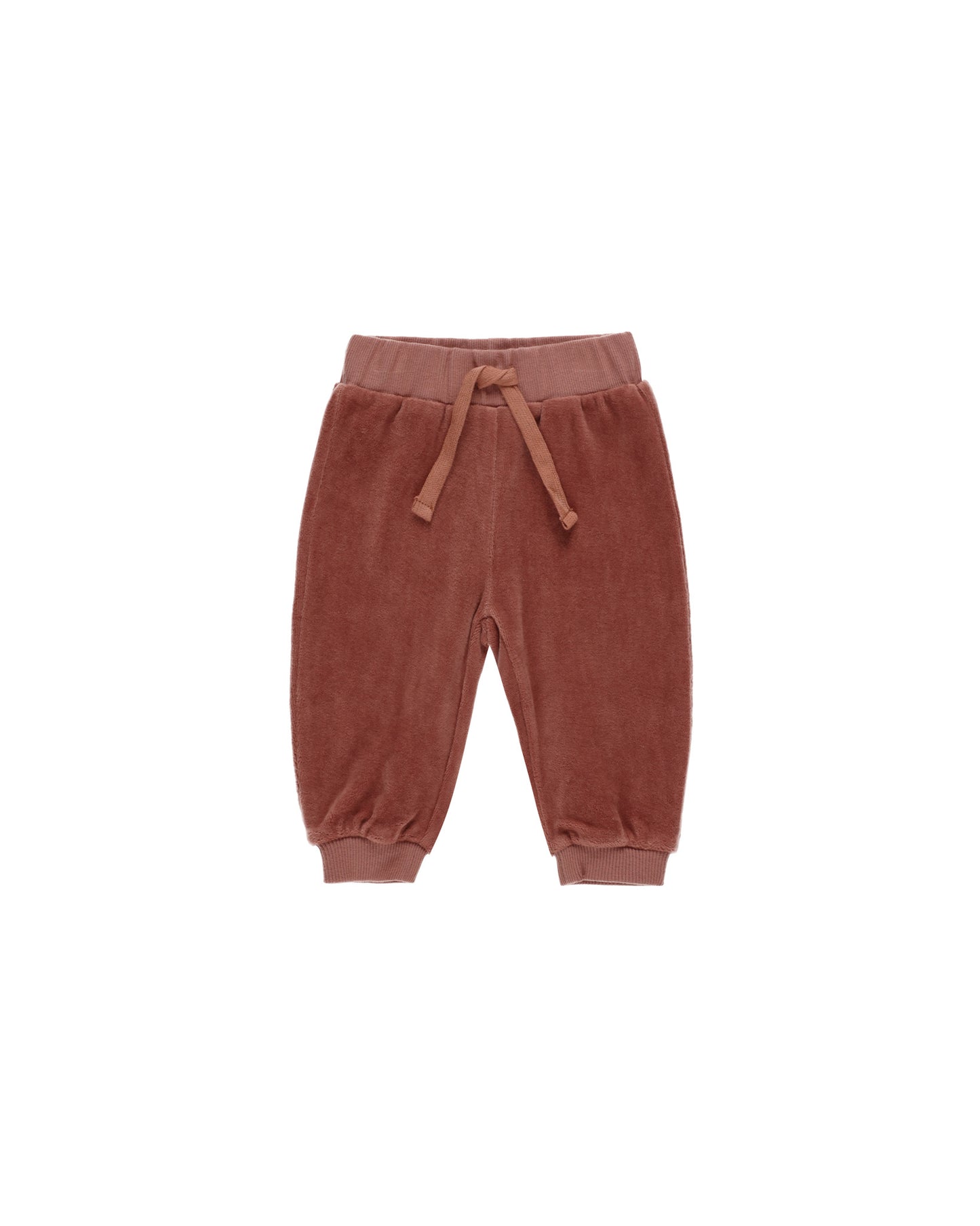 Velour Relaxed Sweatpant - Cranberry