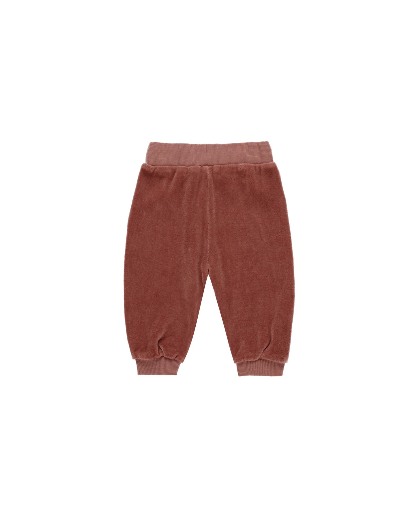 Velour Relaxed Sweatpant - Cranberry