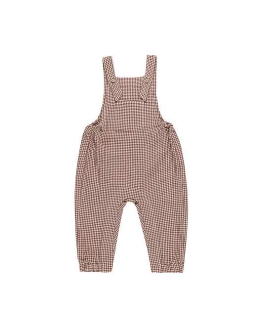 Baby Overalls - Plum Gingham