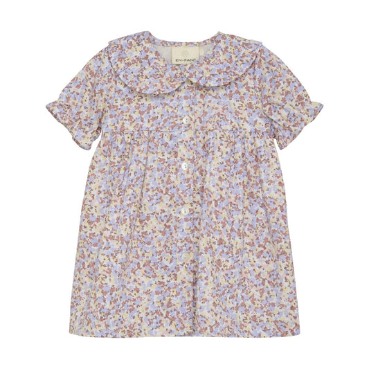 Woven Dress - Periwinkle Floral