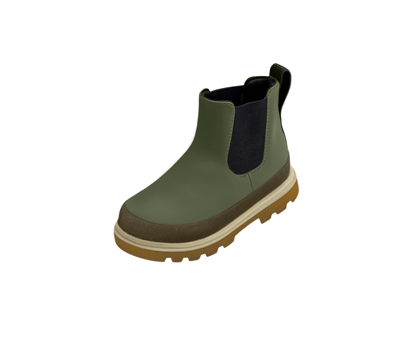 Kensington Chelsea Boot - Olivine Green + Mash Brown + Bone White