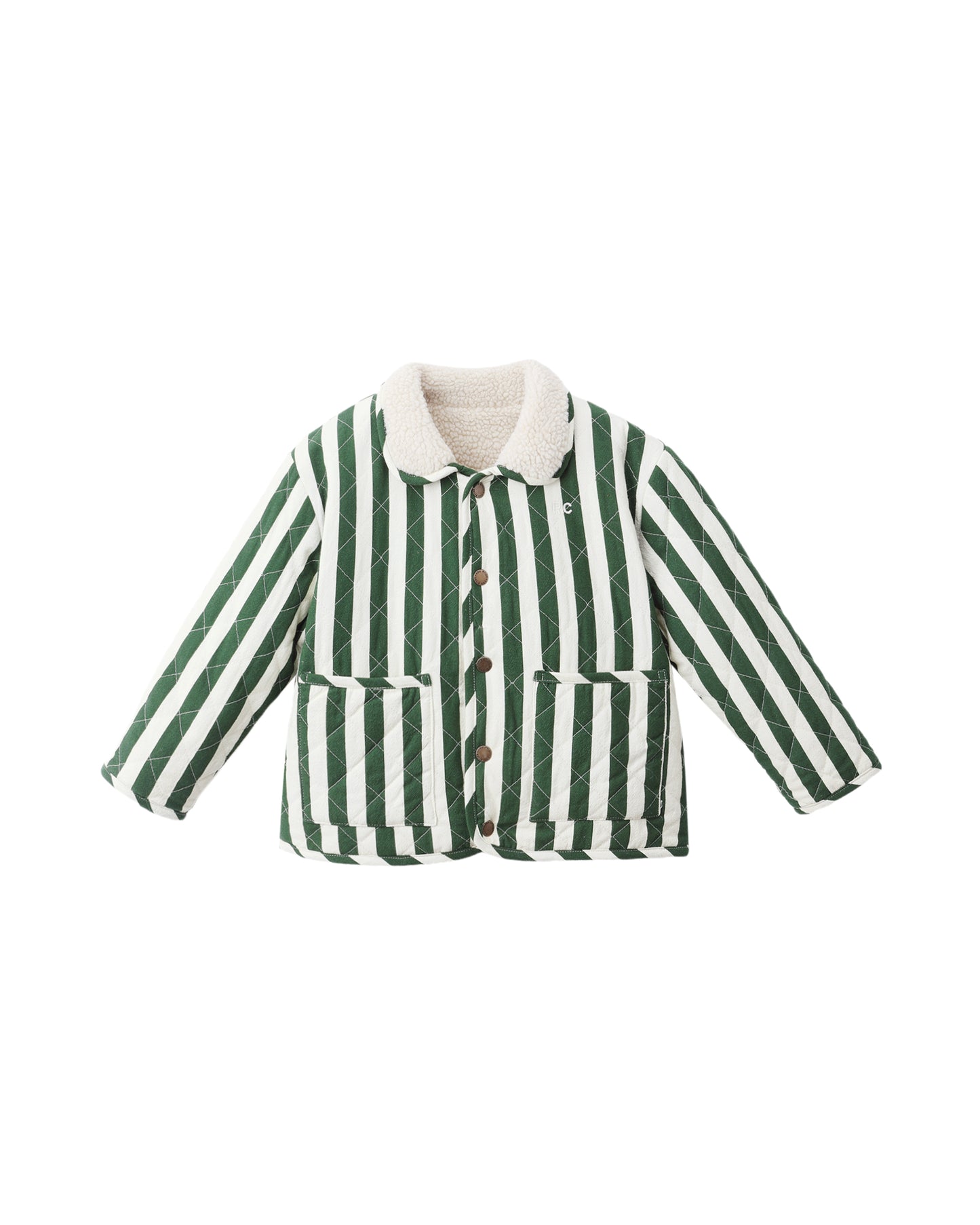 Quilted Jacket - Green Stripe