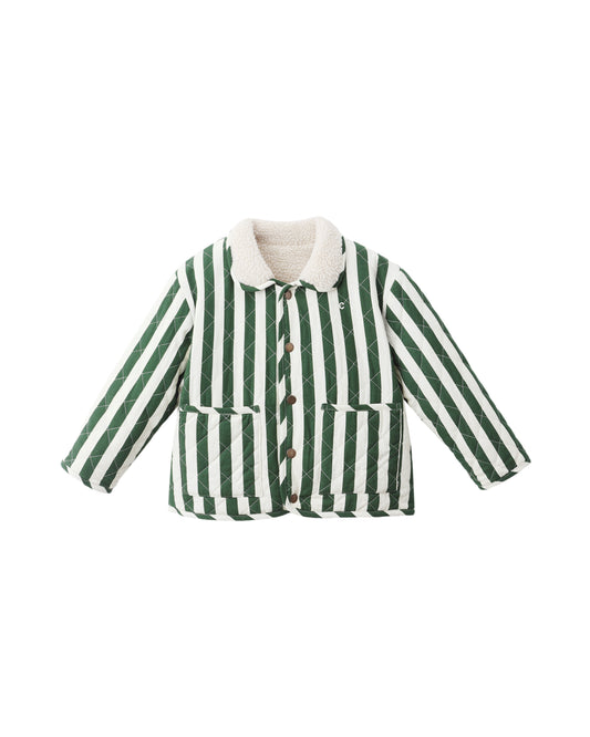 Quilted Jacket - Green Stripe