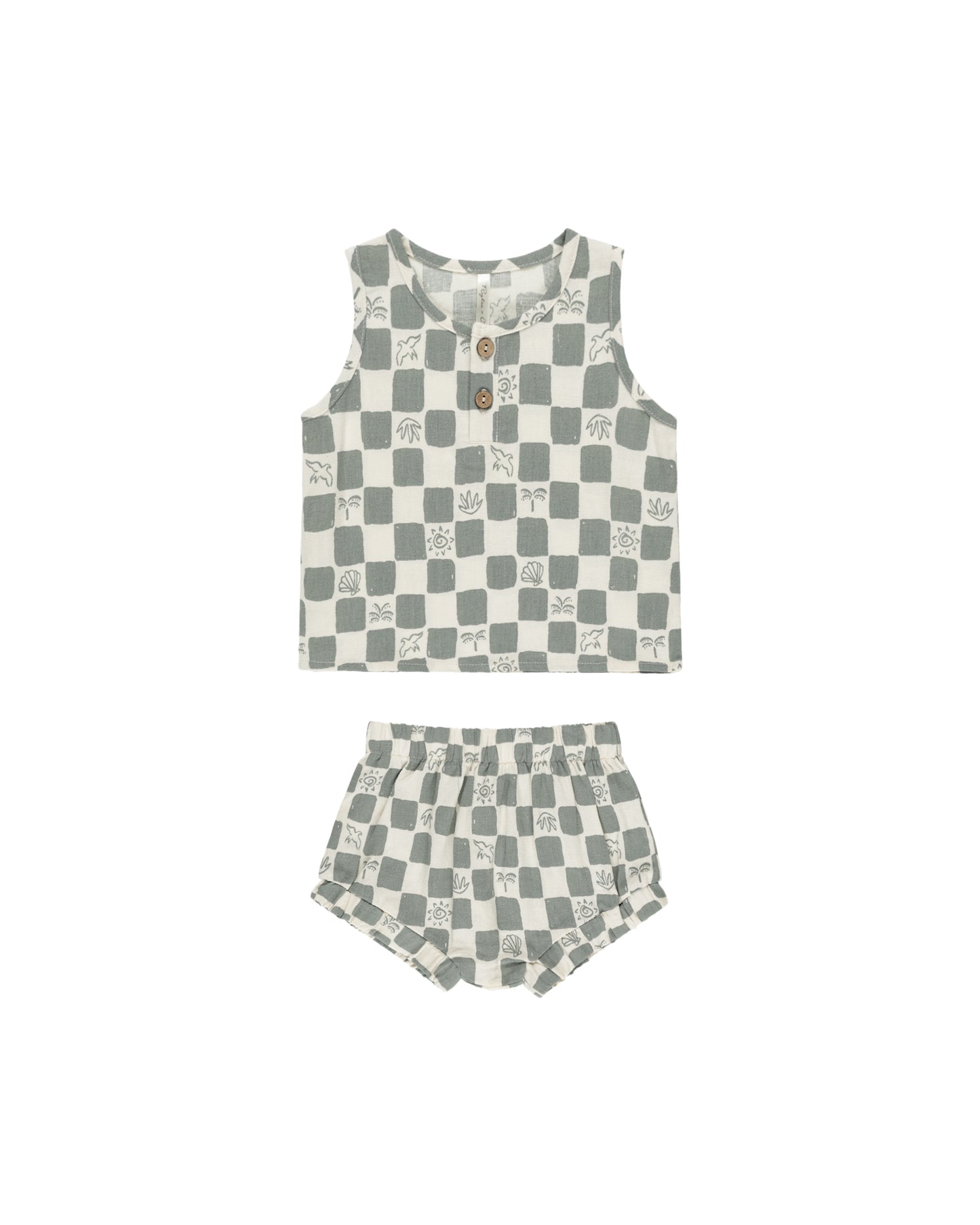 Baby Tank Set - Coastal Check