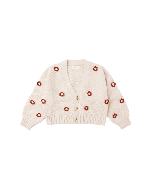 Boxy Crop Cardigan - Ruby Daisy