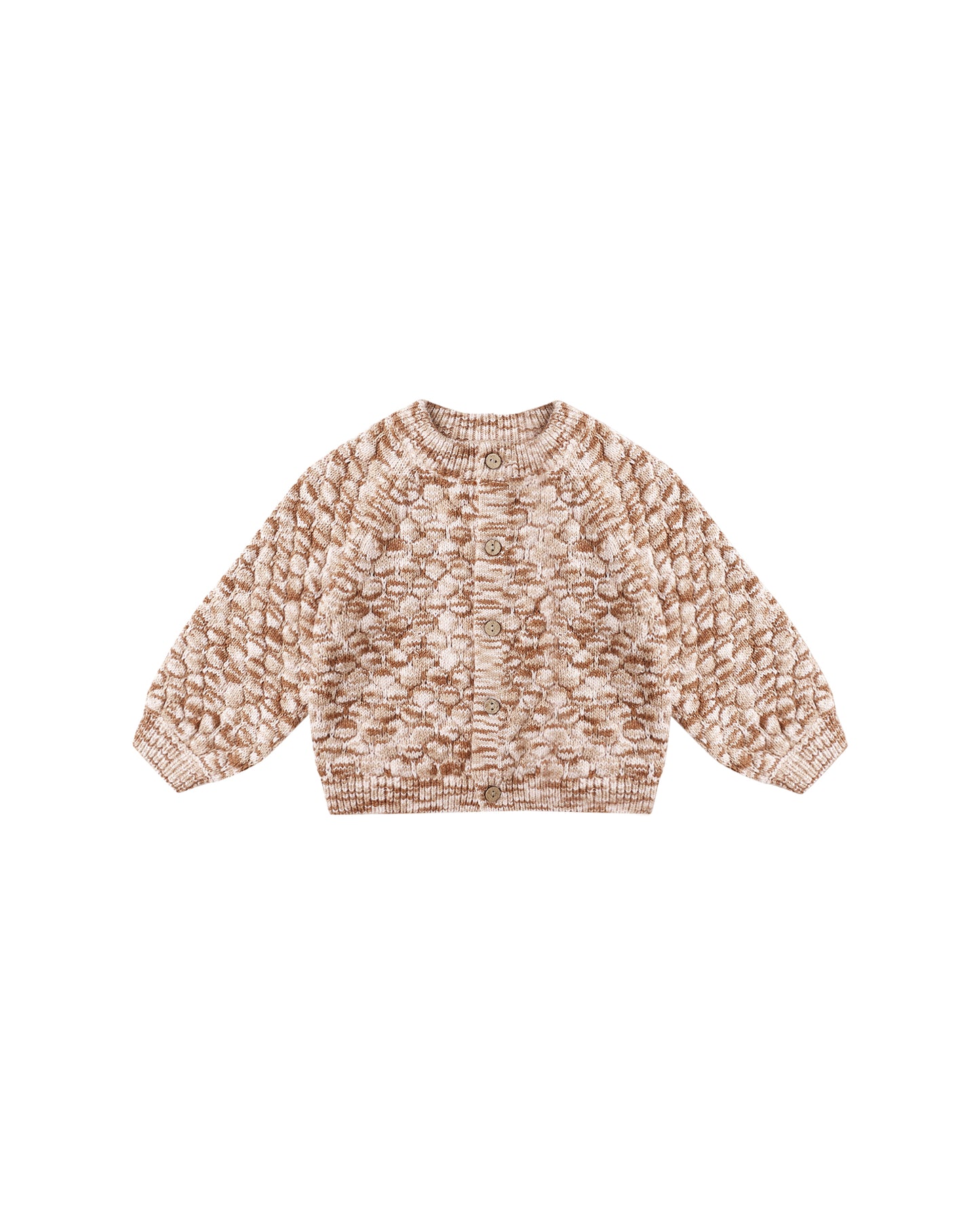 Bubble Knit Cardigan - Rose Speckle