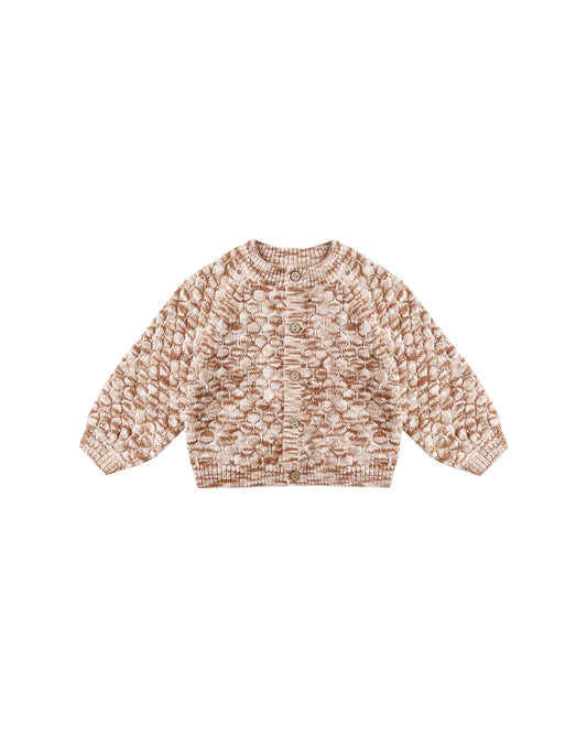 Bubble Knit Cardigan - Rose Speckle