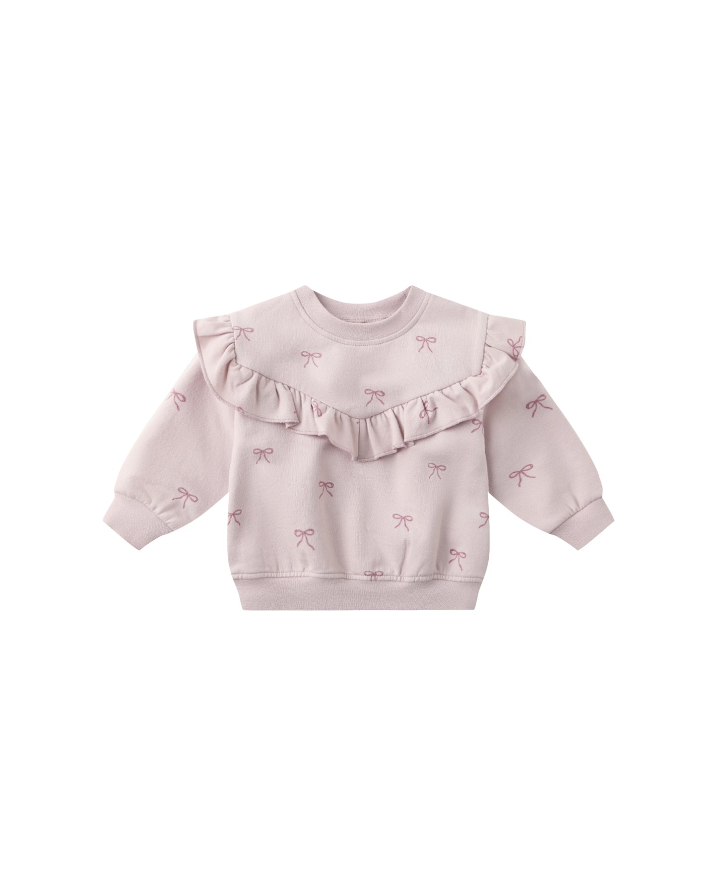 Ruffle Sleeve Sweatshirt - Bows