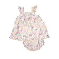 Sundress with Diaper Cover - Pinwheel Floral