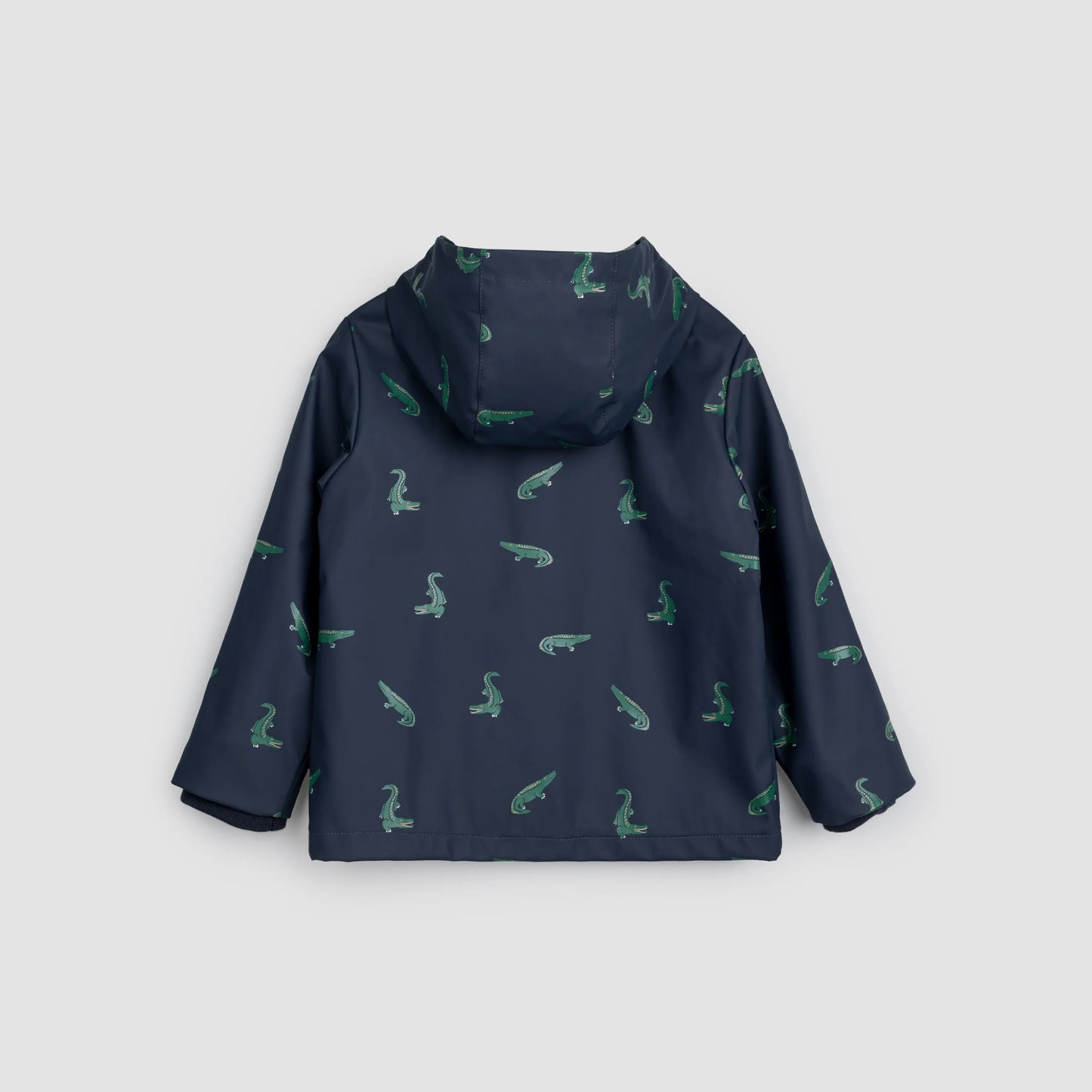 Croc Print Hooded Raincoat