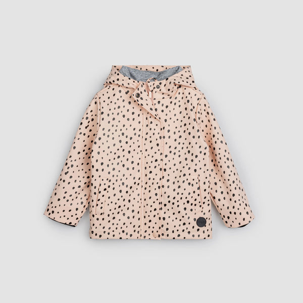 Dalmatian Dot Print Hooded Raincoat