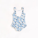 Dusty Blue Daisies Swimsuit