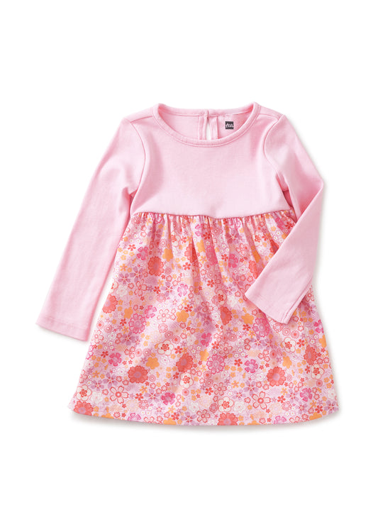 Print Mix Skirted Baby Dress - Ditsy Sakura Floral