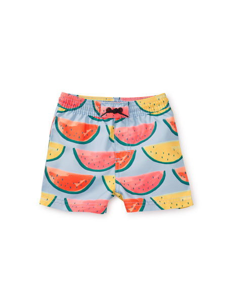 Shortie Baby Swim Trunks - Painted Watermelons