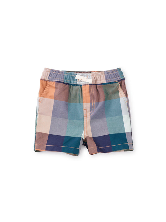 Seaside Plaid Baby Discovery Shorts