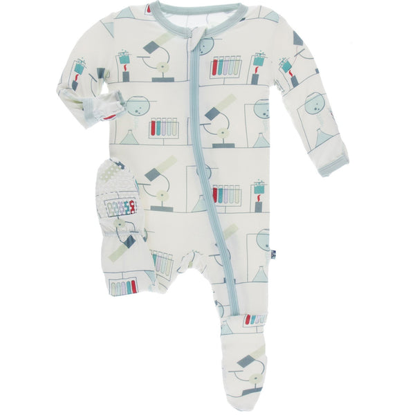 Natural Chemistry Lab Footie with Zipper Sleeper