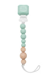 Colour Pop Silicone and Wood Pacifier Clip