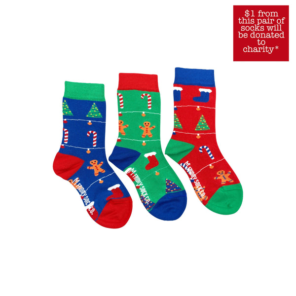Ugly Christmas Mismatched Socks