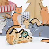 Wooden Cat Advent Calendar