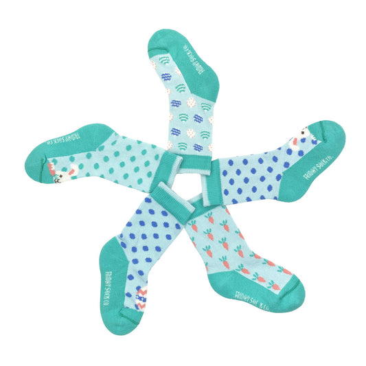 Easter Bunny Mismatched Baby Socks