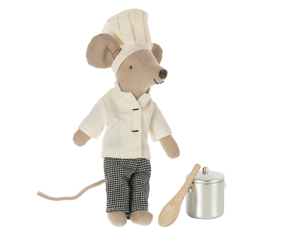 Chef Mouse with Stock Pot + Spoon