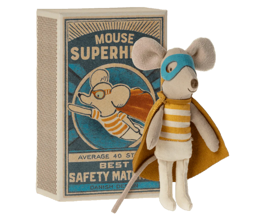 Little Brother Superhero Mouse in Box